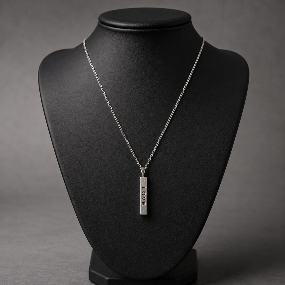 Faith Hope Love Pendant Necklace, Silver Tone Inspirational Christian Jewelry